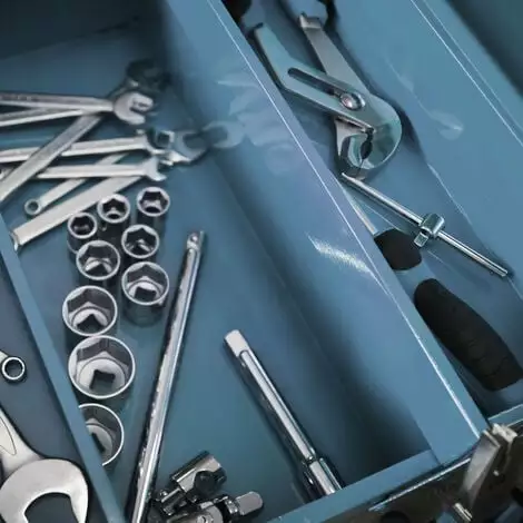 WILTEC Boite à Outils Vide 530x200x200 Mm En Acier Avec 5 Compartiments Caisse Pour Outils Avec Poignée 4 WILTEC Boite à Outils Vide 530x200x200 Mm En Acier Avec 5 Compartiments Caisse Pour Outils Avec Poignée – Image 2