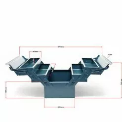 WILTEC Boite à Outils Vide 530x200x200 Mm En Acier Avec 5 Compartiments Caisse Pour Outils Avec Poignée 10 WILTEC Boite à Outils Vide 530x200x200 Mm En Acier Avec 5 Compartiments Caisse Pour Outils Avec Poignée -Wiltec Boutique 14190923 4