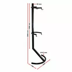 WILTEC 2x Béquille 2 Vélos 90kg Peu Encombrant Système D’accrochage Avec 2 Bras D’appui Réglable Support -Wiltec Boutique 14930633 3