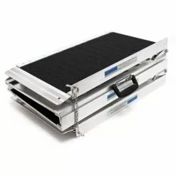 WILTEC Rampe Pour Fauteuil Roulant Rampe De Chargement 2x Pliable Alu Surface Antidérapante 183 Cm 270kg