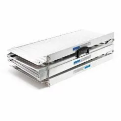 WILTEC Rampe Pour Fauteuil Roulant Rampe De Chargement 2x Pliable Aluminium 244 Cm 270kg Rampe Valise