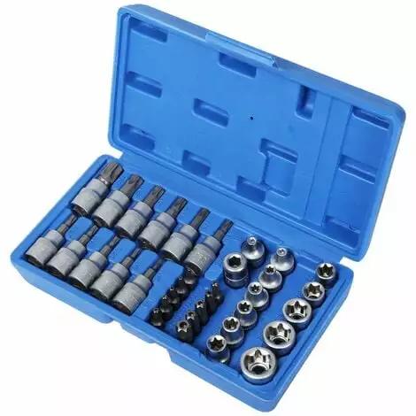 WILTEC Jeu De Clés à Douilles Multidents 34 Pcs Avec Entraînement 3/8" Et 5/16" Unsage Universel 4 WILTEC Jeu De Clés à Douilles Multidents 34 Pcs Avec Entraînement 3/8" Et 5/16" Unsage Universel â Image 2