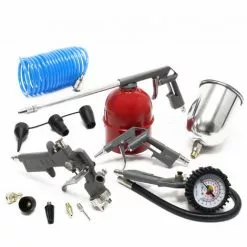 WILTEC Compresseur Air Comprimé 24L Set 13 Pcs. Outil Pneumatique Manomètre Pneus Pistolet De Pulvérisation -Wiltec Boutique 15772609 4