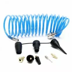 WILTEC Kit 13 Pcs. Outils à Air Comprimé Pneumatique 4 Pistolets Pneumatiques Buses 5 Mètres Tuyau Spiralé -Wiltec Boutique 15772613 5