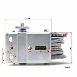 WILTEC Treuil à Câble Manuel De Halage Charge Max. 550kg 10m Rapport De Transmision 4.1:1 Bateau Auto -Wiltec Boutique 1585696 5