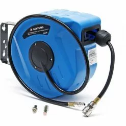 WILTEC Enrouleur Automatique Tuyau à Air Comprimé 10m+1m Support Mural Pivotable 180° Dévidoir Pneumatique -Wiltec Boutique 15897133 3