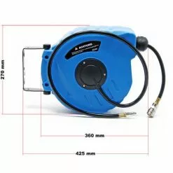 WILTEC Enrouleur Automatique Tuyau à Air Comprimé 10m+1m Support Mural Pivotable 180° Dévidoir Pneumatique -Wiltec Boutique 15897133 4