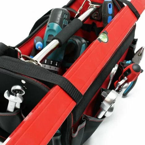 WILTEC Sac à Outils Taille XL Bandoulière Réglable Et Poignée Poches Intérieures Et Extérieures Porte-outils 7 WILTEC Sac à Outils Taille XL Bandoulière Réglable Et Poignée Poches Intérieures Et Extérieures Porte-outils – Image 5