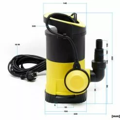 WILTEC Pompe Eaux Usées De 7000l/h 400W Hauteur De Refoulement 7,5m Particules Jusqu'à Ø5mm Pompe Drainage -Wiltec Boutique 16296574 2