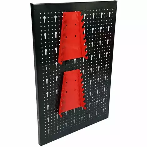 WILTEC Panneau Porte-outils 120x60cm 3 Paroie Perforée 17 Supports Crochets Rangement Suspension Perceuse 5 WILTEC Panneau Porte-outils 120x60cm 3 Paroie Perforée 17 Supports Crochets Rangement Suspension Perceuse – Image 3