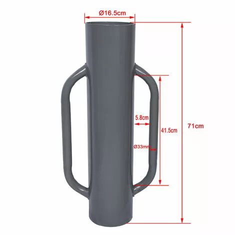 WILTEC Pilon Pour Piquet Poteau De Clôture Ø165mm 16kg Acier Robuste Martelage Précis Enfonce-pieux 6 WILTEC Pilon Pour Piquet Poteau De Clôture Ø165mm 16kg Acier Robuste Martelage Précis Enfonce-pieux – Image 4