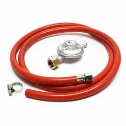 WILTEC Kit Raccordement De Gaz Tuyau 1,5 M Pressostat 28 Mbar Pression Constante Bouteille De Gaz Espagnole