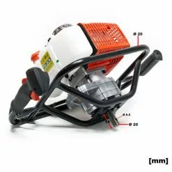 WILTEC Tarière Thermique En Set 3 CV 63,3 Ccm Moteur à 2 Temps Foret De Ø200mm Perceuse -Wiltec Boutique 17370031 3