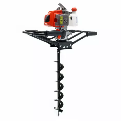 WILTEC Tarière Thermique En Set Utilisation Par 2 Personnes 3 CV 63,3 Ccm Moteur à 2 Temps Foret De Ø100mm 3 WILTEC Tarière Thermique En Set Utilisation Par 2 Personnes 3 CV 63,3 Ccm Moteur à 2 Temps Foret De Ø100mm