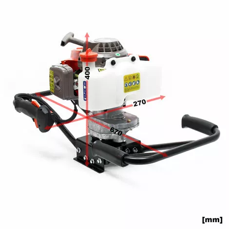 WILTEC Tarière Thermique En Set Utilisation Par 2 Personnes 3 CV 63,3 Ccm Moteur à 2 Temps Foret De Ø100mm 5 WILTEC Tarière Thermique En Set Utilisation Par 2 Personnes 3 CV 63,3 Ccm Moteur à 2 Temps Foret De Ø100mm – Image 3