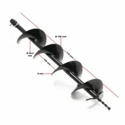 WILTEC Tarière Thermique En Set Utilisation Par 2 Personnes 3 CV 63,3 Ccm Moteur à 2 Temps Foret De Ø100mm 11 WILTEC Tarière Thermique En Set Utilisation Par 2 Personnes 3 CV 63,3 Ccm Moteur à 2 Temps Foret De Ø100mm -Wiltec Boutique 17370034 5