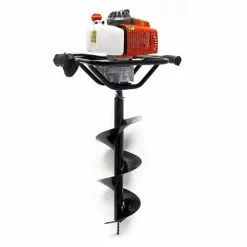 WILTEC Tarière Thermique En Set 3 CV 63,3 Ccm Moteur à 2 Temps Foret De Ø250mm Perceuse