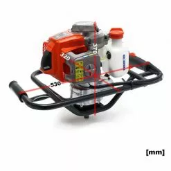 WILTEC Tarière Thermique En Set 3 CV 63,3 Ccm Moteur à 2 Temps Foret De Ø100mm Perceuse -Wiltec Boutique 17370053 4