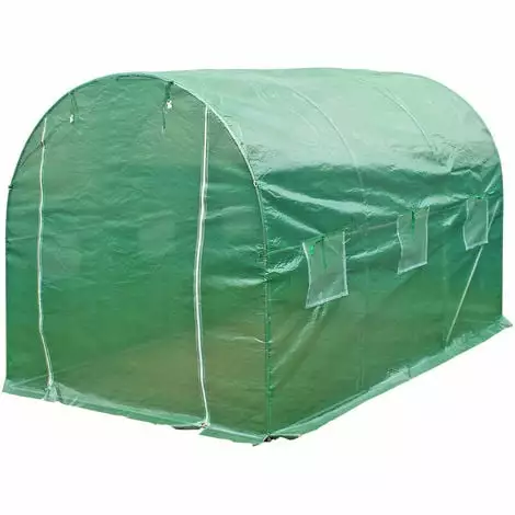 WILTEC Serre De Jardin Tunnel 300×200x200cm Châssis Avec Glissière Fermeture Éclair Et Fenêtres Platebande 3 WILTEC Serre De Jardin Tunnel 300×200x200cm Châssis Avec Glissière Fermeture Éclair Et Fenêtres Platebande