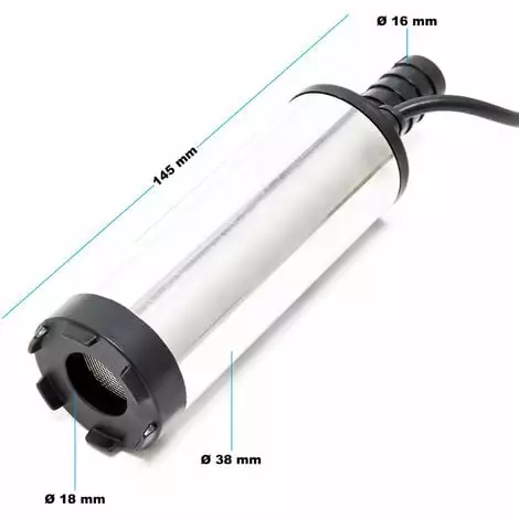 WILTEC Mini Pompe De 12 L/min Pour L'eau Et Le Gazole à 8700 Tr/pm Vidange De Liquide Extraction Drainage 4 WILTEC Mini Pompe De 12 L/min Pour L'eau Et Le Gazole à 8700 Tr/pm Vidange De Liquide Extraction Drainage – Image 2