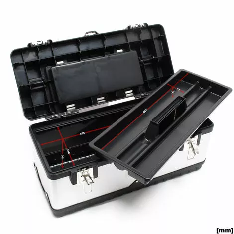 WILTEC Boite à Outils50,5x23,5x25,5cm Acier Fin Cadre En Plastique Porte-outils Mallette Avec Poignée 6 WILTEC Boite à Outils50,5x23,5x25,5cm Acier Fin Cadre En Plastique Porte-outils Mallette Avec Poignée – Image 4