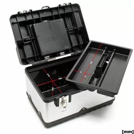 WILTEC Boite à Outils 38x27x25cm Acier Fin Cadre En Plastique Porte-outils Mallette Avec Poignée 6 WILTEC Boite à Outils 38x27x25cm Acier Fin Cadre En Plastique Porte-outils Mallette Avec Poignée – Image 4