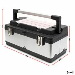 WILTEC Boite à Outils 59x28x25,5cm Acier Fin Cadre En Plastique Porte-outils Mallette Avec Poignée 8 WILTEC Boite à Outils 59x28x25,5cm Acier Fin Cadre En Plastique Porte-outils Mallette Avec Poignée -Wiltec Boutique 17854206 2