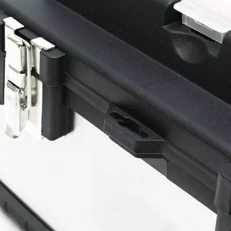 WILTEC Boite à Outils 59x28x25,5cm Acier Fin Cadre En Plastique Porte-outils Mallette Avec Poignée 7 WILTEC Boite à Outils 59x28x25,5cm Acier Fin Cadre En Plastique Porte-outils Mallette Avec Poignée – Image 5