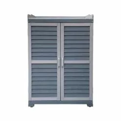 WILTEC Meuble De Jardin Avec Espace De Rangement Inférieur Table Pour Plantes Bandes De Protection Gris -Wiltec Boutique 17997996 5