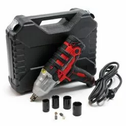 WILTEC Clé à Chocs électrique Entrainement 450W, 12,7mm (½") & Interrupteur à Bascule 4 Douille Boulonneuse