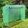 WILTEC Serre De Jardin 200x77x169cm Tomate Maraîchère Aération Porte Déroulante Film Grillagé PE Entrée -Wiltec Boutique 18398548 1