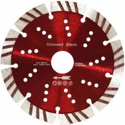 WILTEC Disque Diamant à Tronçonner Ø125mm Alésage 22,23mm Disque Universel 10mm Carrelage Segment Turbo