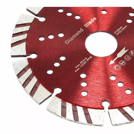 WILTEC Disque Diamant à Tronçonner Ø125mm Alésage 22,23mm Disque Universel 10mm Carrelage Segment Turbo 4 WILTEC Disque Diamant à Tronçonner Ø125mm Alésage 22,23mm Disque Universel 10mm Carrelage Segment Turbo – Image 2
