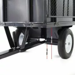 WILTEC Remorque Basculante 114x76x30cm Avec Grille Et Parois Amovibles Dispositif D'attelage Universel -Wiltec Boutique 1888150 5