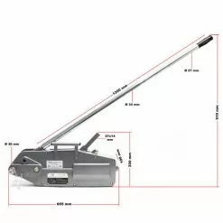 WILTEC Treuil à Câble 3200kg Max. Palan 20m Ø 16mm Goupille Cisaillement Crochet Charge Levage Traction -Wiltec Boutique 19216855 4