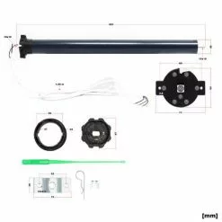 WILTEC Moteur De Volet Roulant 204W 30Nm Contact De Fin De Course Mécanique & Indice Protection IP44 -Wiltec Boutique 19225107 4