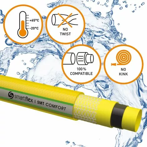 WILTEC Tuyau D‘arrosage SMARTFLEX SMT Comfort Multicouche 50m Ø25mm (1") 7 Bars Robuste Anti Torsion 5 WILTEC Tuyau D‘arrosage SMARTFLEX SMT Comfort Multicouche 50m Ø25mm (1") 7 Bars Robuste Anti Torsion – Image 3