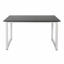 WILTEC Table De Bureau 120x60x70cm Couleur Noire MDF & Fer Pieds Ajustables Salle à Manger Ordinateur -Wiltec Boutique 19767760 2
