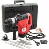 WILTEC Marteau Perforateur 1050W 3000 Tr./min 3 Foret 3 Burin Béton Acier Bois Mandrin Burinage Perçage