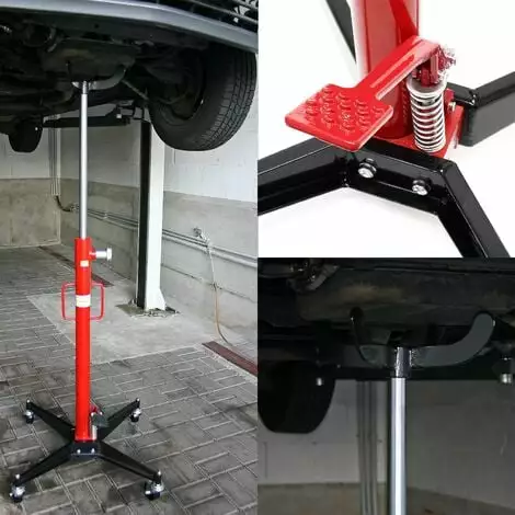 WILTEC Vérin De Fosse Cric Hydraulique Transmission Lève Moteur Mobile Chèvre 500kg Hauteur 110-192cm 4 WILTEC Vérin De Fosse Cric Hydraulique Transmission Lève Moteur Mobile Chèvre 500kg Hauteur 110-192cm – Image 2