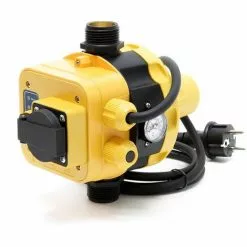 WILTEC Pressostat EPC-5.1 230V Avec Prise Réseaux D'eau Domestiques & Pompes Monophasées Anti-marche à Sec