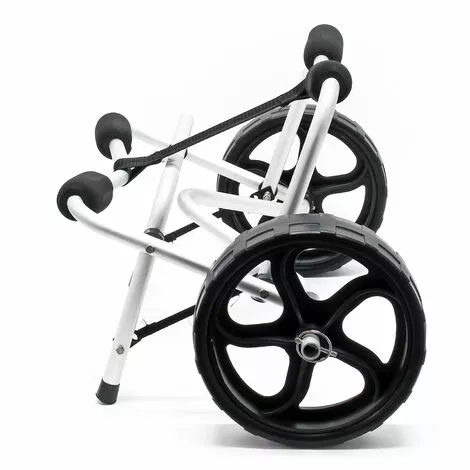 WILTEC Chariot De Transport Alu Pliable 68kg Kayak Canoë Avec Roues PU & Sangles En Nylon Fixation Sécurité 4 WILTEC Chariot De Transport Alu Pliable 68kg Kayak Canoë Avec Roues PU & Sangles En Nylon Fixation Sécurité – Image 2