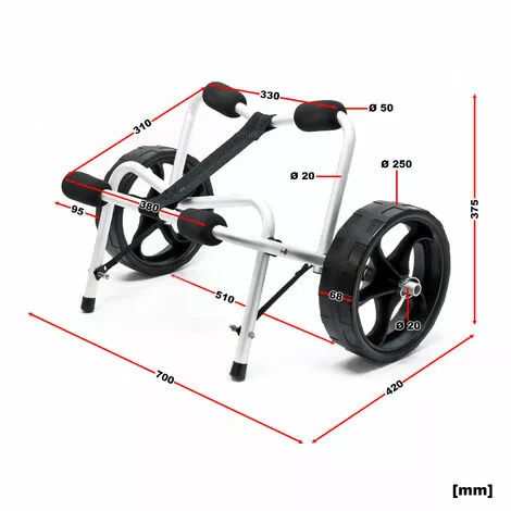 WILTEC Chariot De Transport Alu Pliable 68kg Kayak Canoë Avec Roues PU & Sangles En Nylon Fixation Sécurité 5 WILTEC Chariot De Transport Alu Pliable 68kg Kayak Canoë Avec Roues PU & Sangles En Nylon Fixation Sécurité – Image 3