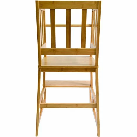 WILTEC Chaise D’enfant Tour D’apprentissage Bois 46x46x89cm Rampe & Barre Anti-chute Enfants 5 WILTEC Chaise D’enfant Tour D’apprentissage Bois 46x46x89cm Rampe & Barre Anti-chute Enfants – Image 4