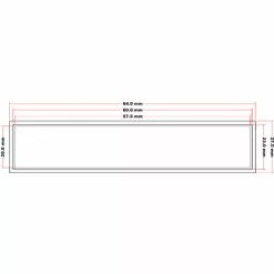 WILTEC Plaque De Couverture Du Porte-nom De La Boîte Aux Lettres 60x23 Mm Plaque De Rechange 57,5x20 Mm -Wiltec Boutique 24988983 3