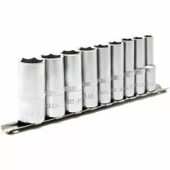 WILTEC Jeu De 10 Douilles Impériales 3/8" Clé à Douille 5/16"-13/16" En Acier Au Chrome-vanadium Kit Outils -Wiltec Boutique 26867477 2