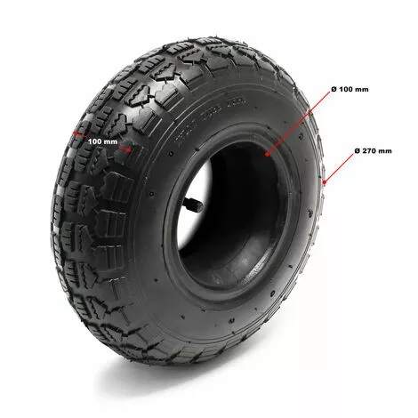 WILTEC Pneu Pour Tracteur à Pelouse 11x4.00-4 4pr Avec Chambre à Air Et Valve Coudée Tondeuse à Gazon 4 WILTEC Pneu Pour Tracteur à Pelouse 11x4.00-4 4pr Avec Chambre à Air Et Valve Coudée Tondeuse à Gazon – Image 2