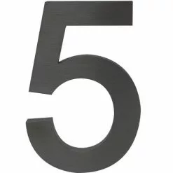 WILTEC Plaque Numéro Maison "5" Arial Anthracite 3D 20cm Acier Fin Résistant Intempéries Matériel Fixation 9 WILTEC Plaque Numéro Maison "5" Arial Anthracite 3D 20cm Acier Fin Résistant Intempéries Matériel Fixation -Wiltec Boutique 27196095 3