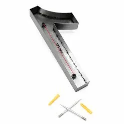 WILTEC Plaque Numéro Maison "1" Arial Anthracite 3D 20cm Acier Fin Résistant Intempéries Matériel Fixation -Wiltec Boutique 27196110 5