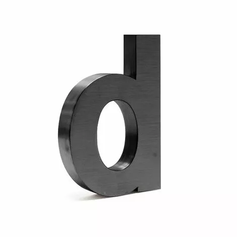 WILTEC Plaque Numéro Maison "d" Arial Anthracite 3D 15cm Acier Fin Résistant Intempéries Matériel Fixation 3 WILTEC Plaque Numéro Maison "d" Arial Anthracite 3D 15cm Acier Fin Résistant Intempéries Matériel Fixation
